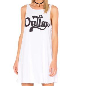 Wildfox Couture White "Outlaw" Graphic Dress